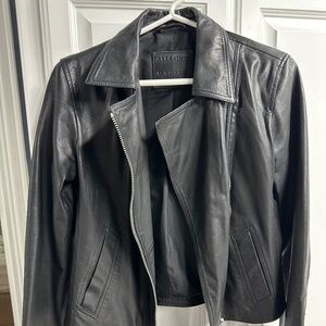 Women’s All Saints Vela black leather jacket size US 6 in excellent condition